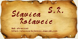 Slavica Kolavčić vizit kartica